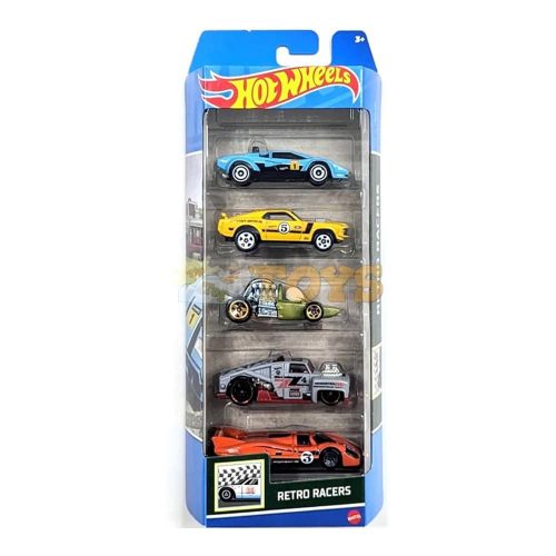 Hot Wheels Set mașinuțe 5 modele Retro Racers HTV50 Mattel