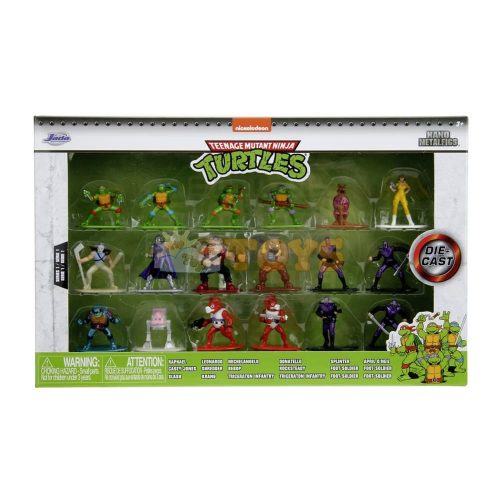 Jada Toys Set 18 figurine metalice Țestoasele Ninja 4cm - Turtles Nano metalfigs